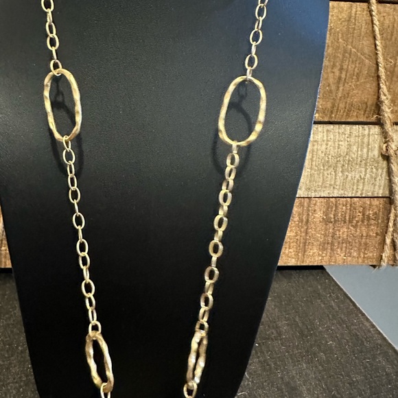 Goldtone Statement Coral Color Stone/Glass (?) Pendant SOFIA NECKLACE - Picture 4 of 8